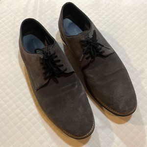 Thomas & Vine Grey Suede Derby Shoes